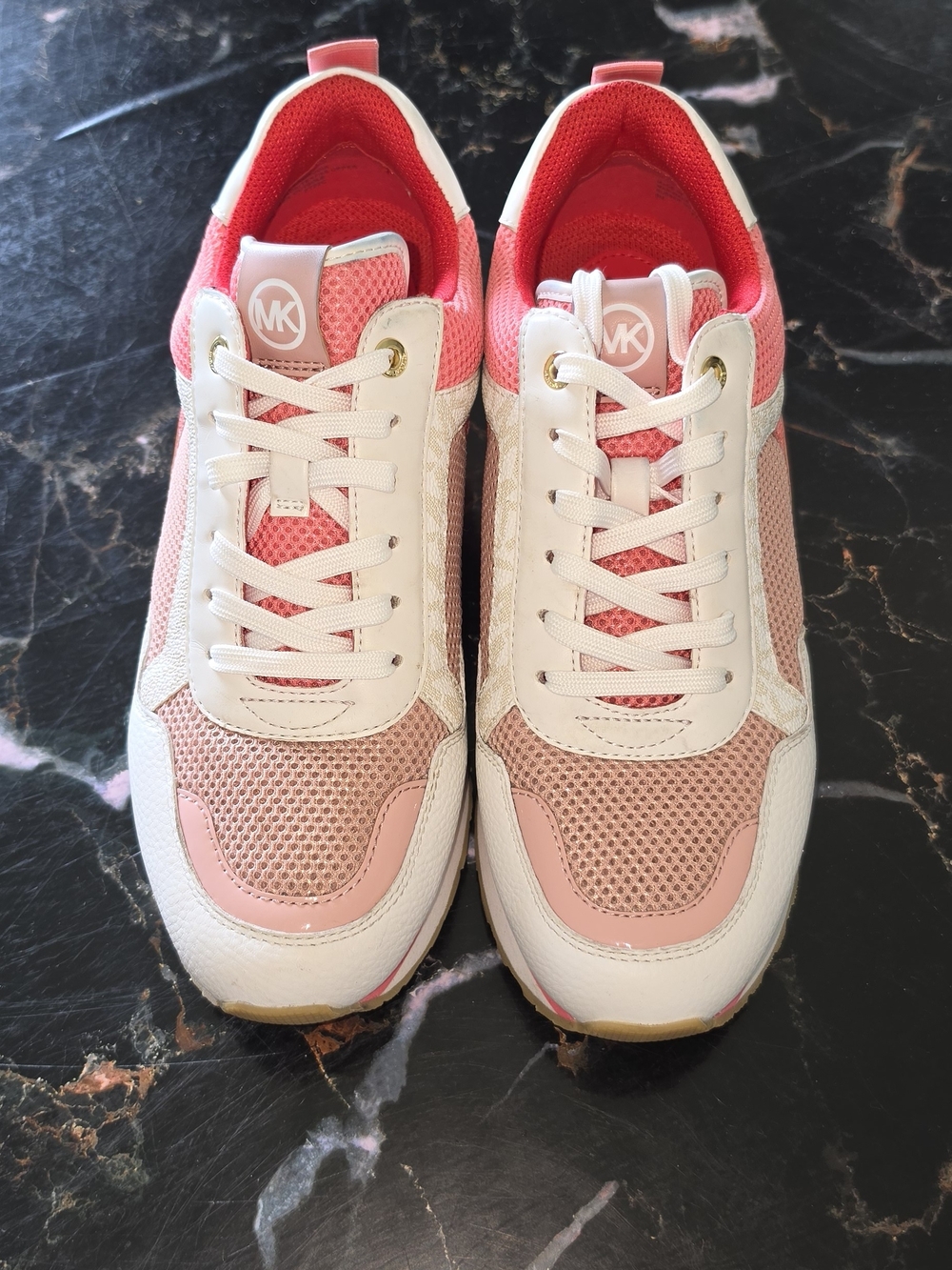 Michael Kors Pink & White Women’s Lace-Up Sneakers